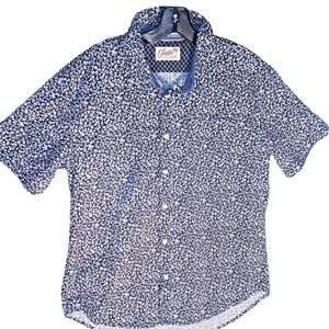 JACHS NY  Shirt  Size Large  Cotton Hawaiian Short Sleeve  Men's Stretch Floral